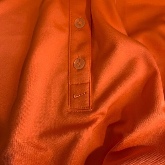 Nike Golf Shirt Womens M Medium Tangerine Tour Performance Dri Fit Collared Polo - Picture 10 of 12